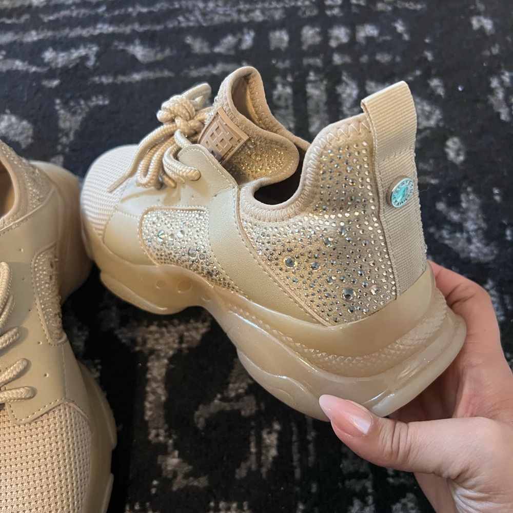 Steve Madden beige/tan bling  Sneakers tennis shoe